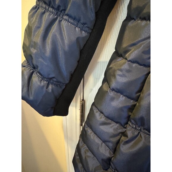 Calvin Klein Performance Navy Coat Womens Sz. M Faux Fur Hooded Puffer Jacket - Picture 9 of 13